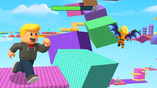 Gameplay screenshot 2 from Craft Blox: Obby Parkour Games - Adventure game